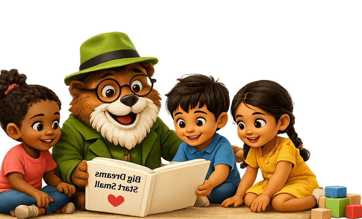 Uncle Boopi reading to children
